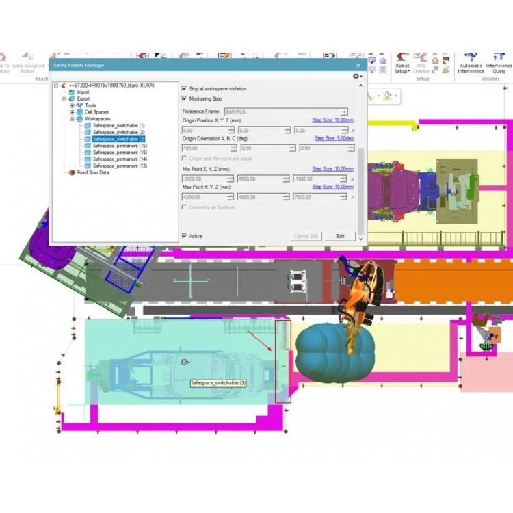 Process Simulate Oflline programming and simulation