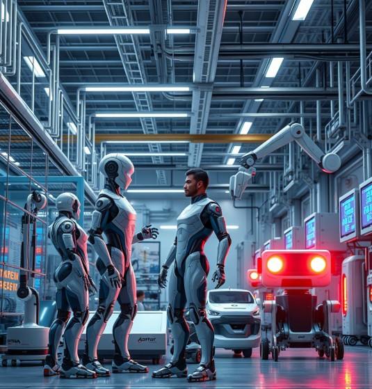 Инженер Yes Robotics программирует кобота с помощью интуитивного интерфейса.